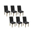 Ver imagem 1 de Cadeira de Cozinha 2cad131fr Kit 6 Un Freijo/suede Preto A038 - Kappesberg