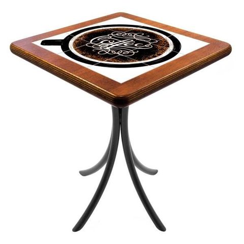 Mesa Lateral Retrô Quadrada de Madeira Maciça para Sala Empório Tambo - Coffe - Imbuia