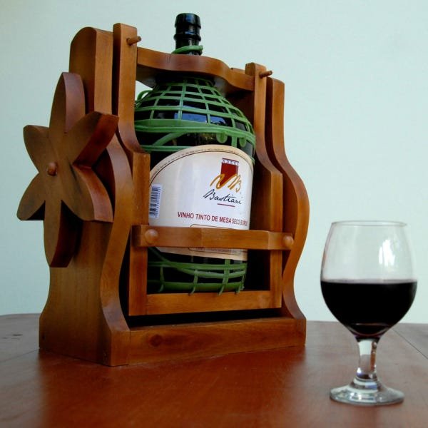 Suporte para Garrafão de Vinho em Madeira Maciça - Serve Fácil - 4
