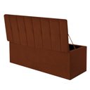Ver imagem 3 de Calçadeira Baú Recamier King 190CM Kiara Suede Terracota - D A DECOR