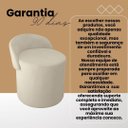 Ver imagem 6 de Kit 2 Puff Linho Redondo Encosto Orgânico Quarto Sala Closet:bege