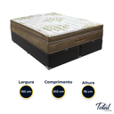 Ver imagem 3 de Cama Box Baú Bipartido King Preto e Colchão Gold Ultragel Molas Ensacadas Ortobom