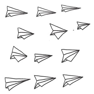 Adesivo Avião de Papel Pipa Quarto Decoração