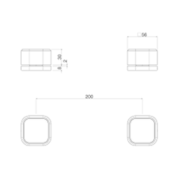 Acionamento Misturador de Mesa 4992 Quadrado Deca You Brown Matte Deca - 3