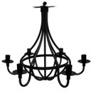 Ver imagem 1 de Luminária Envelhecida de Teto para Decoração de Sala de Jantar Rustica - Preto