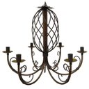 Ver imagem 1 de Lustre Rustico Trançado Espiral para Decoração Sala Moderna Grande - Verniz