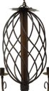 Ver imagem 3 de Lustre Rustico Trançado Espiral para Decoração Sala Moderna Grande - Verniz