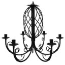 Ver imagem 1 de Lustre Rustico Trançado Espiral para Decoração Sala Moderna Grande - Preto
