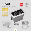 Ver imagem 2 de Spot Embutir Led Picco Quadrado Duplo 4w Bivolt Opus 2700k