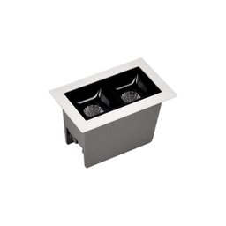 Spot Embutir Led Picco Quadrado Duplo 4w Bivolt Opus 2700k - 1