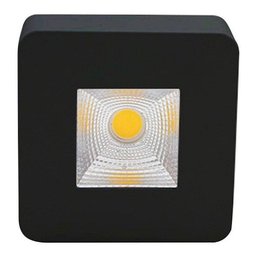 LUMINATTI - Spot Led Sobrepor Quadrado 5w 3000k Bivolt Preto Teto e Móveis - 1