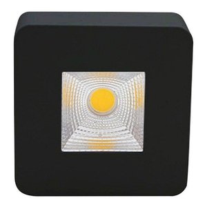 LUMINATTI - Spot Led Sobrepor Quadrado 5w 3000k Bivolt Preto Teto e Móveis