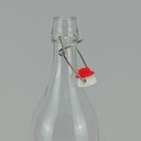 Ver imagem 3 de Garrafa de Vidro 1L Transparente 29x9x9cm Água Suco Geladeira Bebidas Tampa Mesa