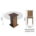 Ver mais imagens de Conj. Paula Mesa Tampo de Vidro 4 Cadeiras Rustic/bege