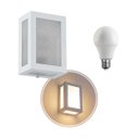 Ver imagem 1 de Arandela 5 vidros Branca + lâmpada LED E27 12W 3000K st569