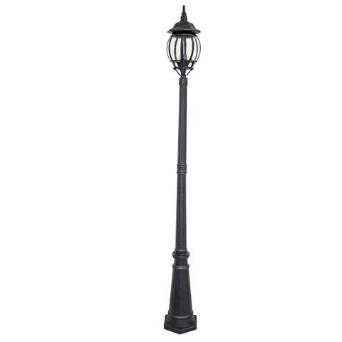 Poste Colonial para Jardim Preto para 1 lâmpada e-27 ST454