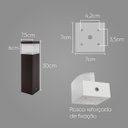 Ver imagem 2 de Poste Balizador 30cm para Jardim Alumínio Marrom + LED 12W Branco Frio St1301