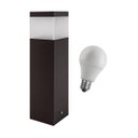 Ver imagem 1 de Poste Balizador 30cm para Jardim Alumínio Marrom + LED 12W Branco Frio St1301