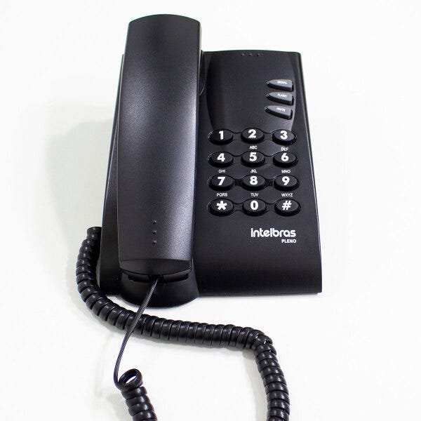 Telefone com Fio Pleno Preto Intelbrás St722 - 1