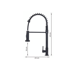 Torneira Gourmet Preta de Bancada Cozinha Água Fria - 2