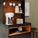 Ver imagem 4 de Aparador Buffet para Cozinha Flow 2 Portas- Preto/freijó