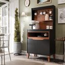 Ver imagem 2 de Aparador Buffet para Cozinha Flow 2 Portas- Preto/freijó