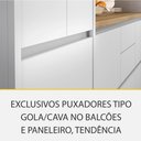 Ver imagem 7 de Cozinha Modulada 7 Peças 9 Portas 8 Gavetas Ripado Nichos Forno e Micro Ondas Rainha 100 Mdf