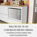 Ver imagem 2 de Cozinha Modulada 7 Peças 9 Portas 8 Gavetas Ripado Nichos Forno e Micro Ondas Rainha 100 Mdf