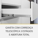 Ver mais imagens de Cozinha Modulada 7 Peças 9 Portas 8 Gavetas Ripado Nichos Forno e Micro Ondas Rainha 100 Mdf