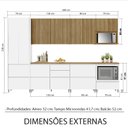 Ver imagem 5 de Cozinha Modulada 7 Peças 9 Portas 8 Gavetas Ripado Nichos Forno e Micro Ondas Rainha 100 Mdf