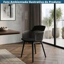 Ver imagem 4 de Kit 4 Cadeiras de Jantar Mena Marcela Montreal Estrutura em Polipropileno Assento em PU Preto Or