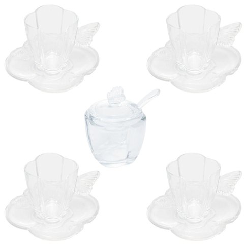 Kit 4-xícaras de Café 80ml E1-açucareiro Butterfly Wollff