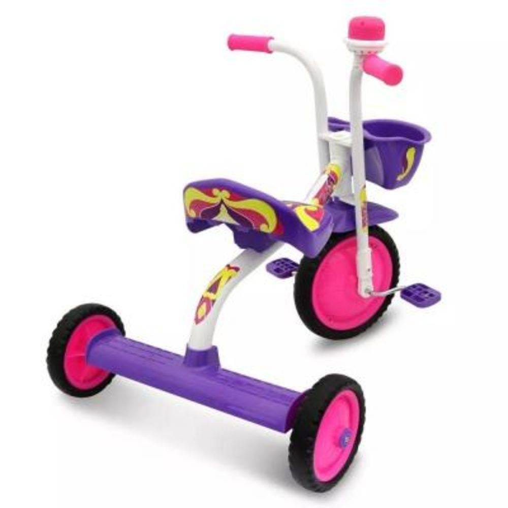 Triciclo Infantil Ultra Top Girl Branco E Roxo - Pro Tork - 3