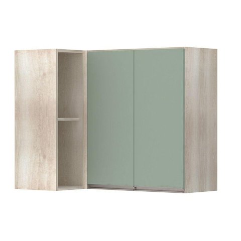 Armário Canto Reto Conjugado 2 Portas C/Nicho Legno Crema