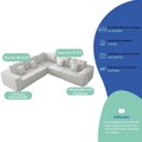 Ver imagem 4 de Kit Sofá Modular 5 Lugares Moderno Curvo Orgânico Adapt Bouclé