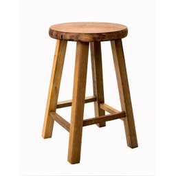 Banqueta Baixa Marcenaria Real em Madeira Cor Imbuia - 1