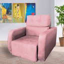 Ver imagem 1 de Poltrona Reclinavel Sala De Estar Safira Amamentação Rosa
