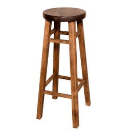 Banqueta Alta Marcenaria Real Em Madeira Cor Imbúia - 1 Banqueta Alta Marcenaria Real Em Madeira Cor Imbúia - 1