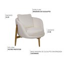 Ver imagem 3 de Poltrona Decorativa Austin Bouclé Off White - Nexta Casa