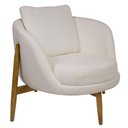 Ver imagem 1 de Poltrona Decorativa Austin Bouclé Off White - Nexta Casa