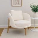 Ver imagem 2 de Poltrona Decorativa Austin Bouclé Off White - Nexta Casa