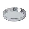BANDEJA ESPELHADA DE METAL PRATA 30CM - 1