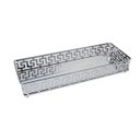 Ver imagem 1 de BANDEJA ESPELHADA DE METAL PRATA 33CM X 20CM X 5CM