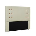 Ver imagem 1 de Cabeceira Gênova Para Cama Box Solteiro 90cm Corino Bege