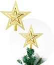 Ver imagem 1 de Ponteira Estrela Vazada para Árvore de Natal Dourada de 19cm