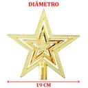 Ver imagem 4 de Ponteira Estrela Vazada para Árvore de Natal Dourada de 19cm