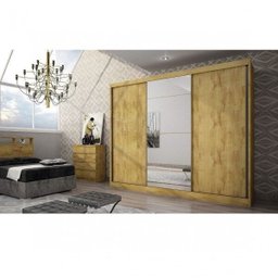 Guarda-Roupa Casal com Espelho 3 Portas 6 Gavetas Natus - 7 Guarda-Roupa Casal com Espelho 3 Portas 6 Gavetas Natus - 7