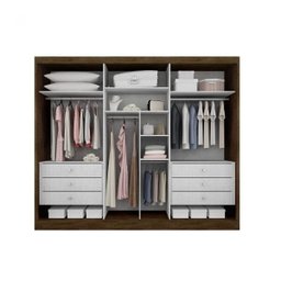 Guarda-Roupa Casal com Espelho 3 Portas 6 Gavetas Natus - 3 Guarda-Roupa Casal com Espelho 3 Portas 6 Gavetas Natus - 3