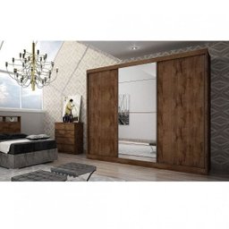 Guarda-Roupa Casal com Espelho 3 Portas 6 Gavetas Natus - 7 Guarda-Roupa Casal com Espelho 3 Portas 6 Gavetas Natus - 7