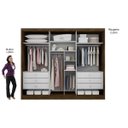 Ver imagem 6 de Guarda-Roupa Casal com Espelho 3 Portas 6 Gavetas Natus
